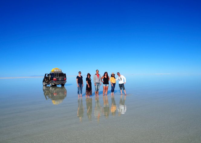 Efecto espejo en El Salar de Uyuni